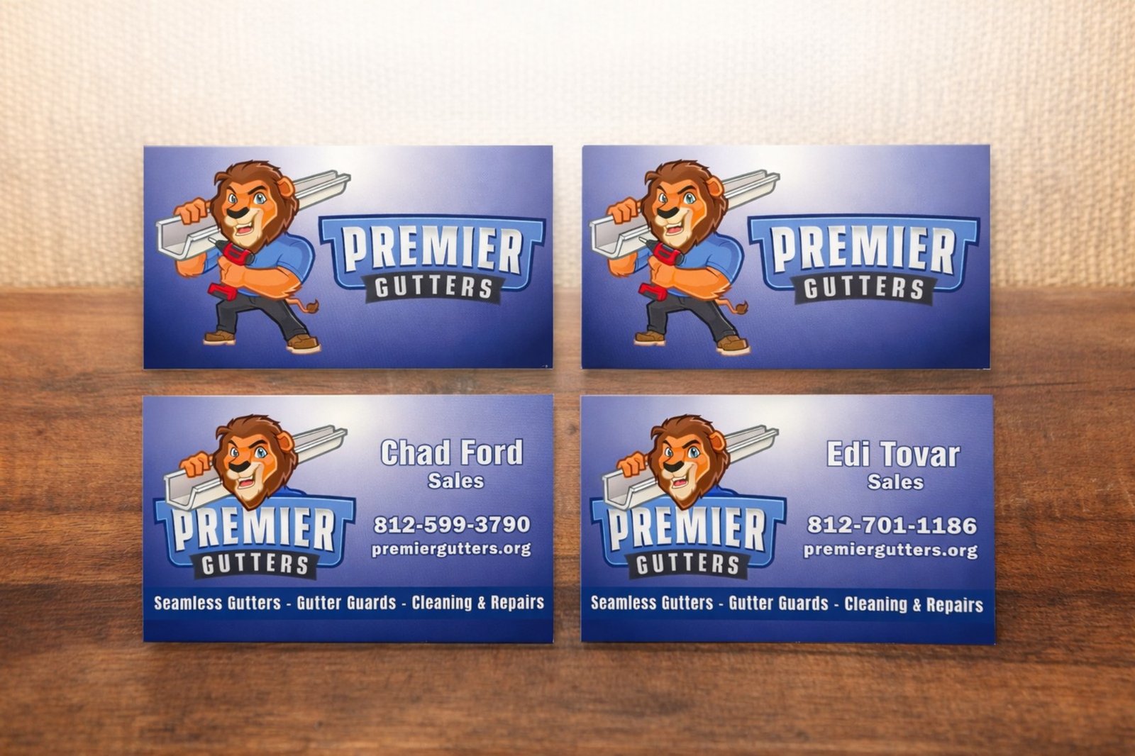 Printed business cards