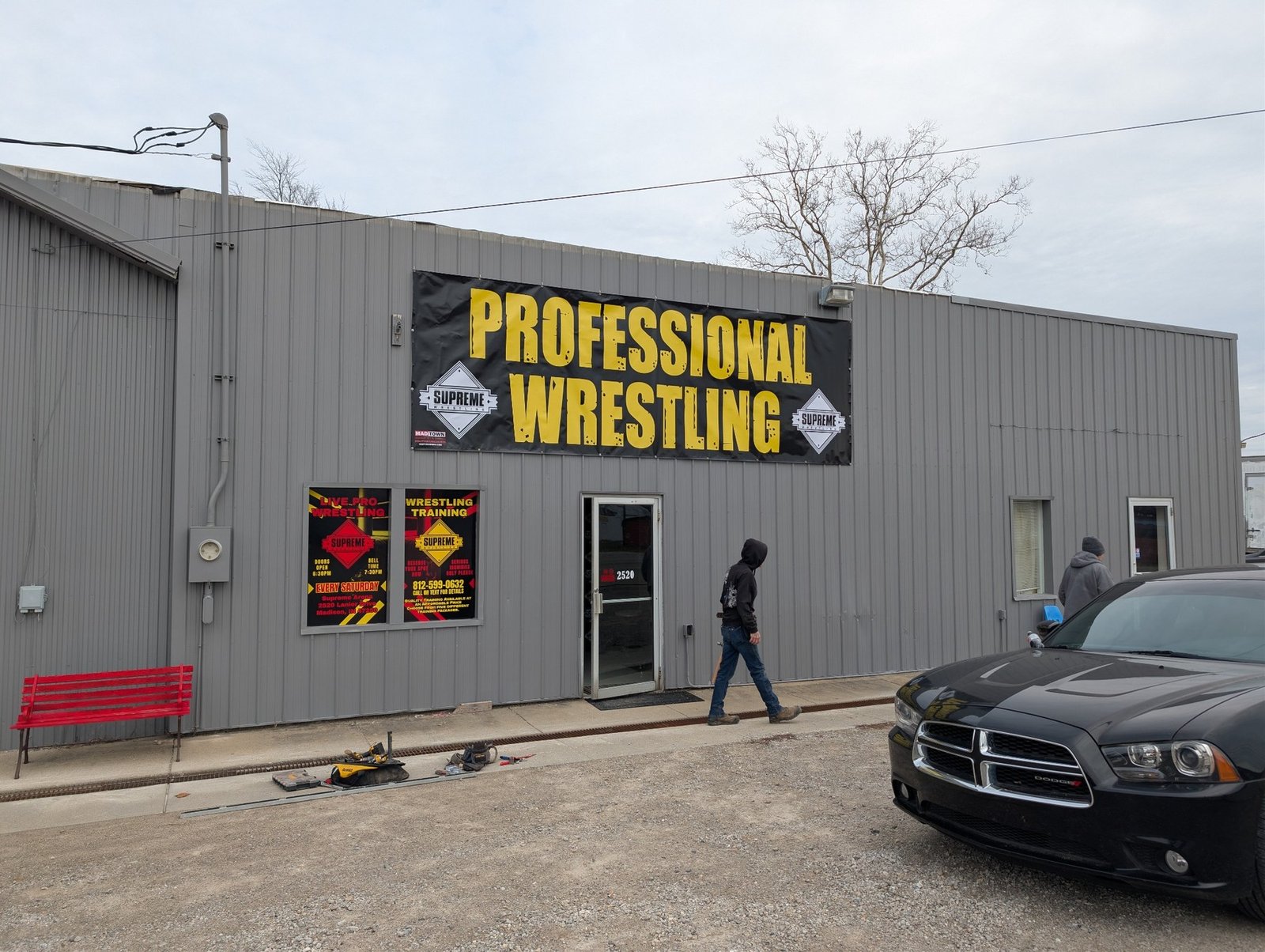SCW wrestling wall banner